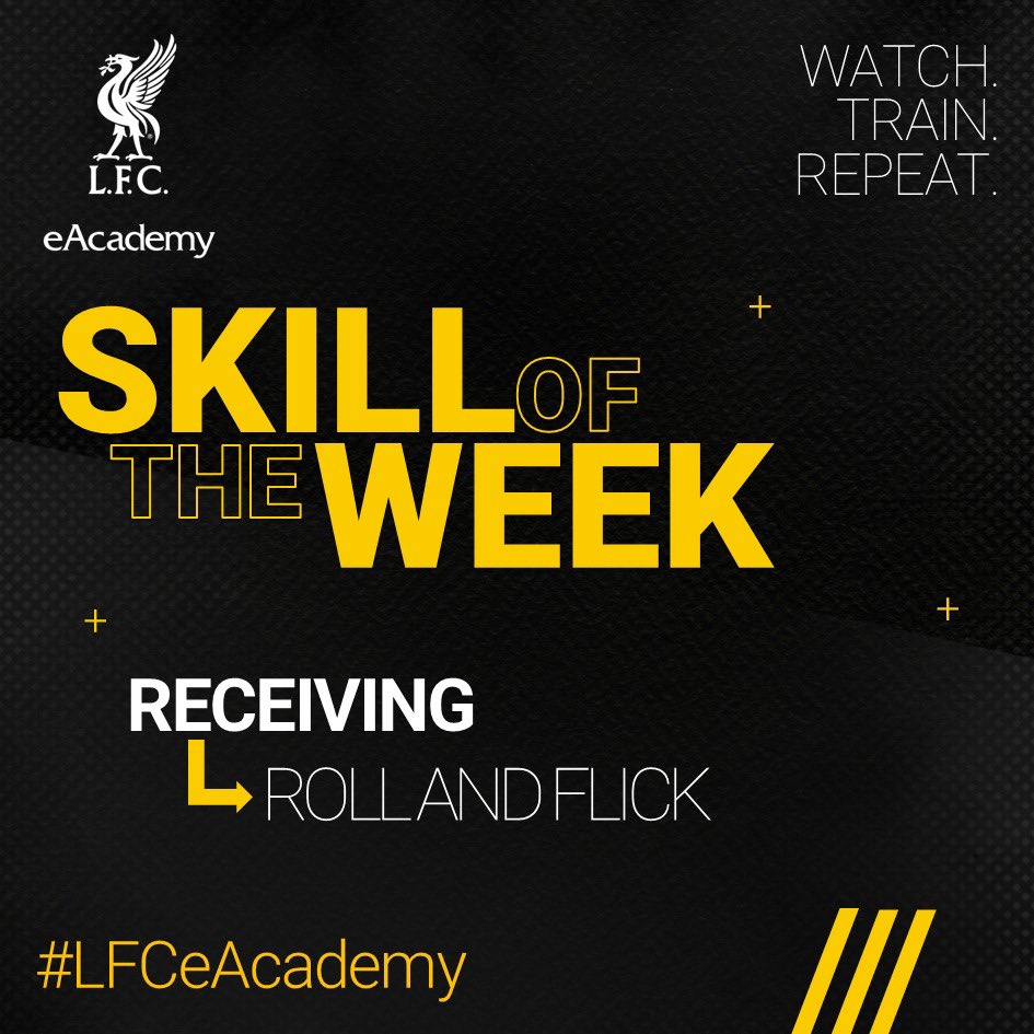 For this week’s #LFC eAcademy 𝗦𝗸𝗶𝗹𝗹 𝗼𝗳 𝘁𝗵𝗲 𝗪𝗲𝗲𝗸, we’re going to be working on our receiving.

Skill of the Week: Receiving - Roll and Flick

Share your skills with the hashtag #LFCeAcademy

🔗eacademy.liverpoolfc.com
