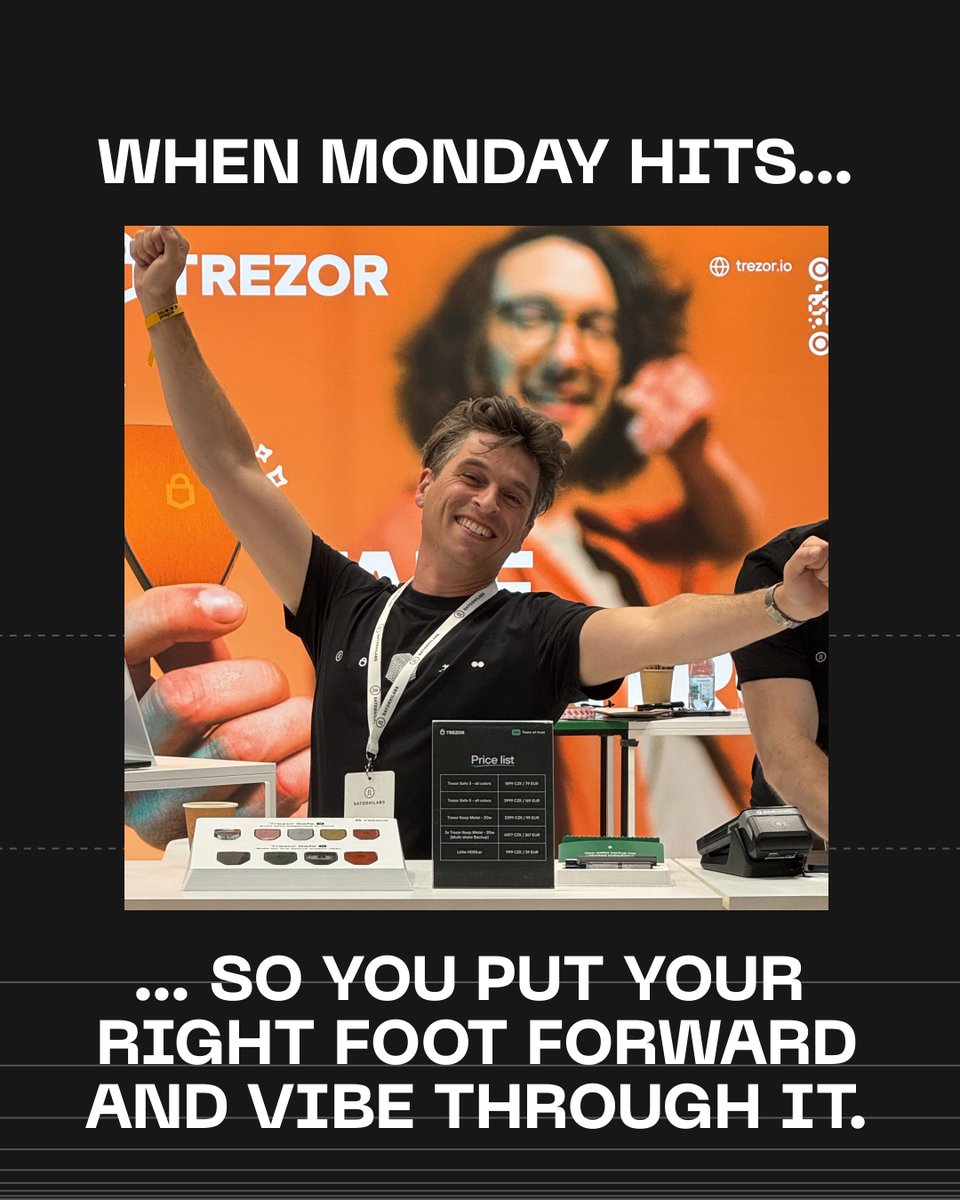 satoshilabs's tweet image. Mondays hit hard. We hit back with memes. 😎

#SatoshiLabs #MondayMeme #LifeAtSatoshiLabs
