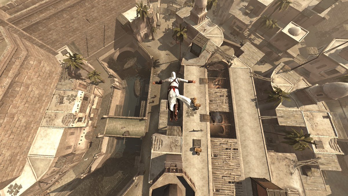 Yassonim's tweet image. Played up until getting to Damascus last night, the parkour stuff is genuinely so much fun. I can't get enough of jumping off buildings on a haystack
I wasn't expecting to hear actual Arabic spoken in this game tho, I'm pleasantly surprised