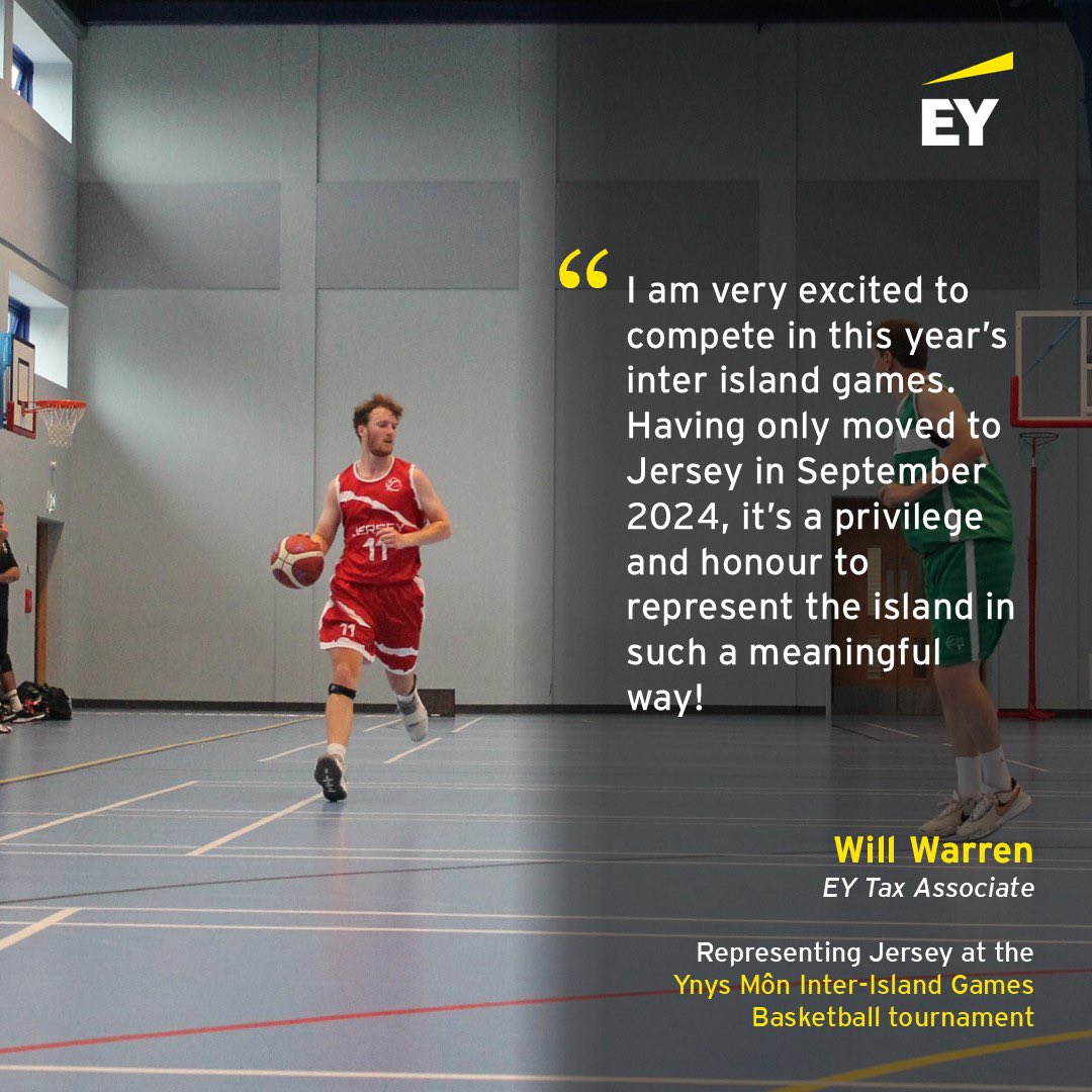 ⛹️Good luck to Will Warren, a Tax Associate from our Jersey tax team, who is taking part in week’s Ynys Môn Inter-Island Games basketball tournament! 🏀