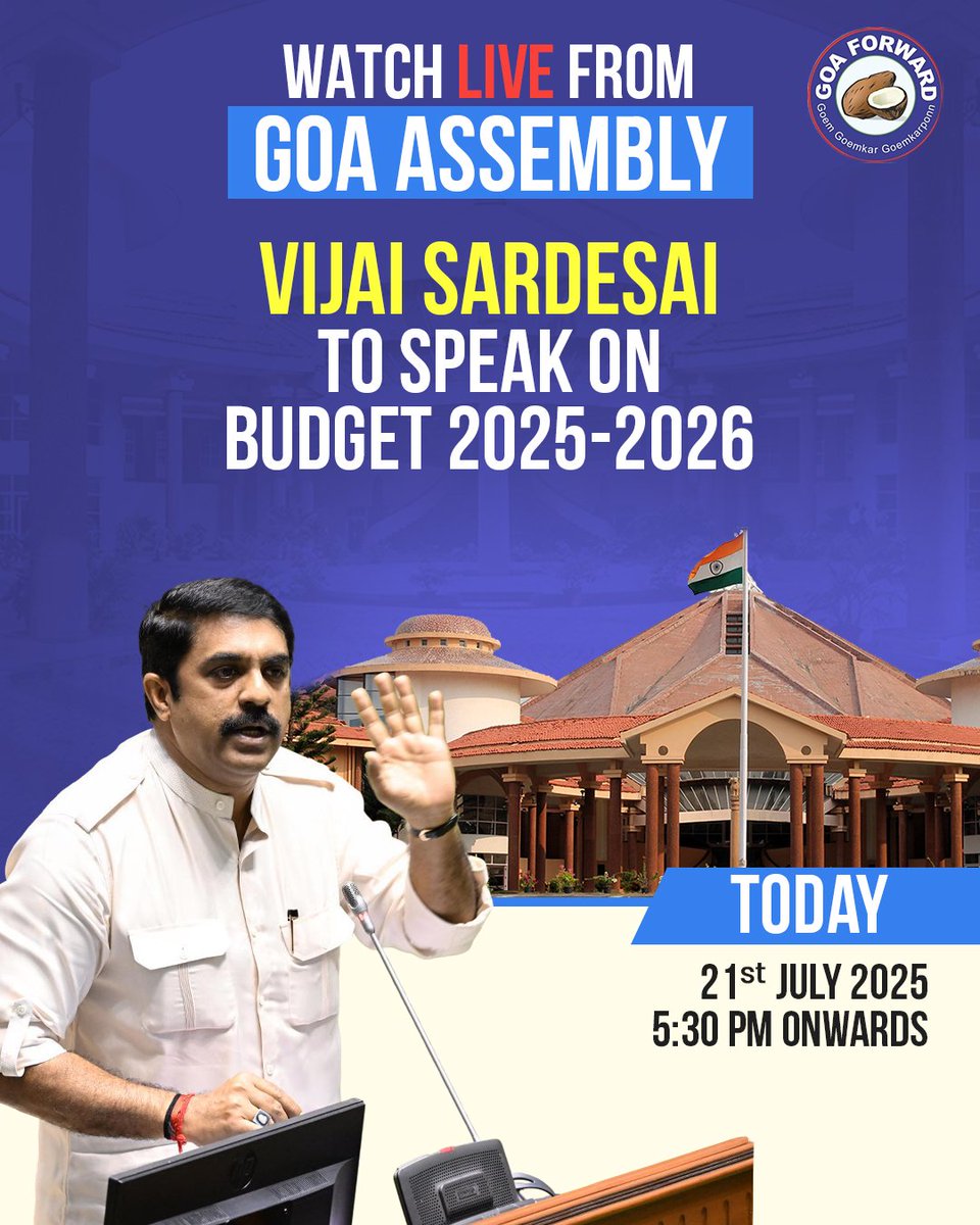Goa Forward (@goaforwardparty) on Twitter photo š¢ LIVE from the Goa Assembly!
<a href="/VijaiSardesai/">Vijai Sardesai</a> takes on Budget 2025-26 ā Unfiltered. Unafraid.
Donāt miss the voice of the people in action ā Watch TODAY!
.
#AmchoAvazVijai #VijaiSardesai #GoaAssembly #goaassembly25 #GoaForwardParty #AmchoAvaz š¢ LIVE from the Goa Assembly!
<a href="/VijaiSardesai/">Vijai Sardesai</a> takes on Budget 2025-26 ā Unfiltered. Unafraid.
Donāt miss the voice of the people in action ā Watch TODAY!
.
#AmchoAvazVijai #VijaiSardesai #GoaAssembly #goaassembly25 #GoaForwardParty #AmchoAvaz