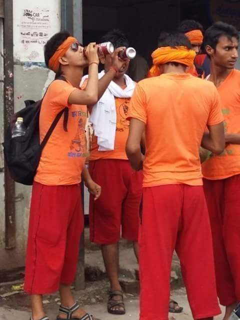 Now the fatigue will end.
Cow urine is now available in every liquor shop in a container of Rs. 20.