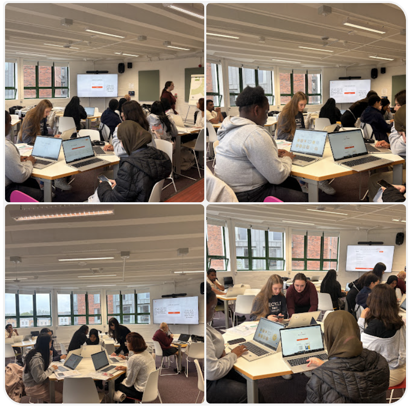 TeenTurn's tweet image. Induction day for #Teenturnship 2025 - and Dublin participants in @TheDigitalHub's learning studio are getting their paperwork and blogs in order. This is our TENTH summer for our work placement programming!