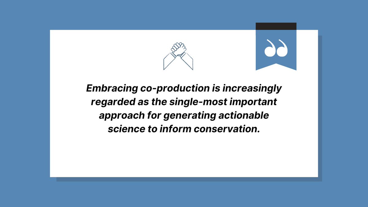 conphysjournal's tweet image. Translating #Conservation research into meaningful action requires collaboration between multiple stakeholders 🤝.

This #Perspective includes case studies &amp;amp; guidance for co-produced research #CoProduction.

➡️ doi.org/10.1093/conphy…
🧵