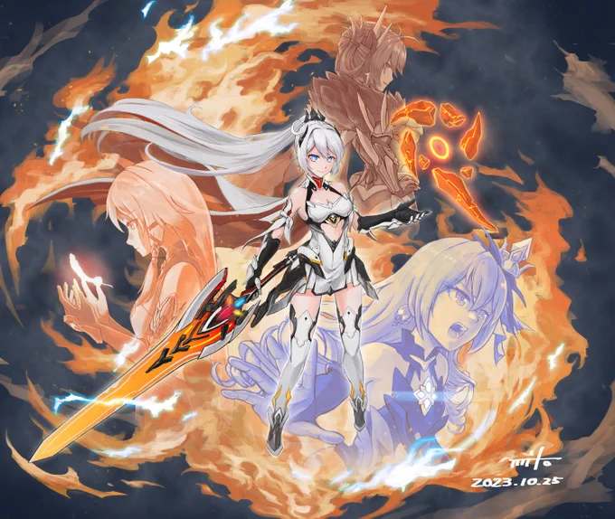 #あなたのキアナを見せてください 一度だけデカめの絵を描いたことがありました