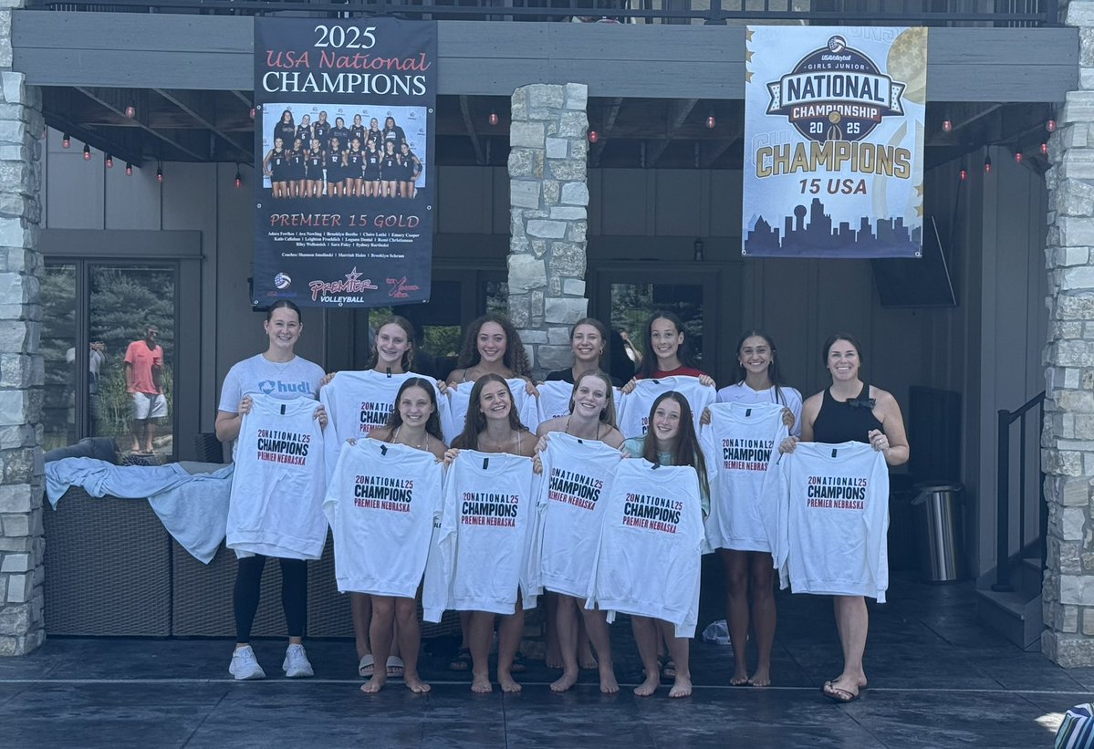 Katie Callahan (@callahankatie28) on Twitter photo Delivered the 1st banner to the new building! Thank you <a href="/Premier_VB/">Premier Nebraska VB</a> for the National Championship crewnecks! #premierproud #nationalchampions Delivered the 1st banner to the new building! Thank you <a href="/Premier_VB/">Premier Nebraska VB</a> for the National Championship crewnecks! #premierproud #nationalchampions
