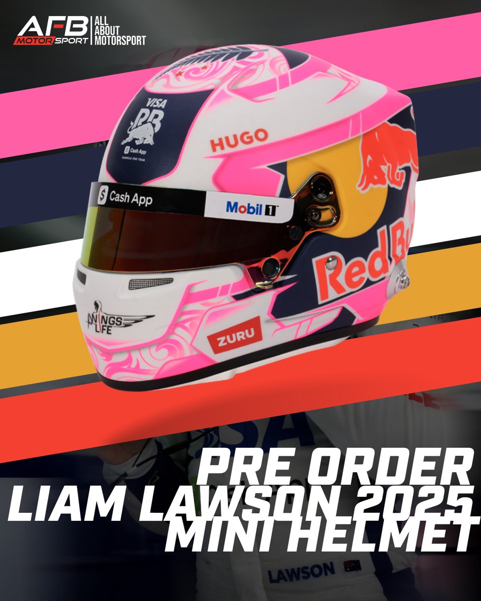 🚨 ¡YA DISPONIBLE EN PRE-ORDER!
Presentamos el Mini Casco oficial de Liam Lawson 2025 – Bell escala 1:2 🏁🇳🇿

Con uno de los diseños más atrevidos de la temporada, este casco es un homenaje a Nueva Zelanda. afbmotorsport.com/es/liam-lawson…
#LiamLawson #F12025 #MiniHelmet #ColeccionismoF1