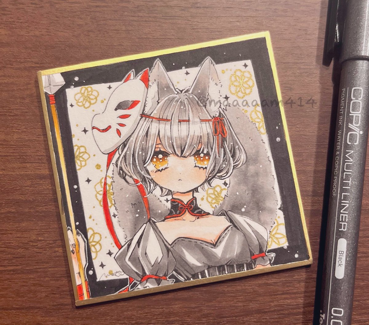 maaaaam414's tweet image. 豆色紙🌿

ぎんぎつね　🦊　

#イラスト　#コピック