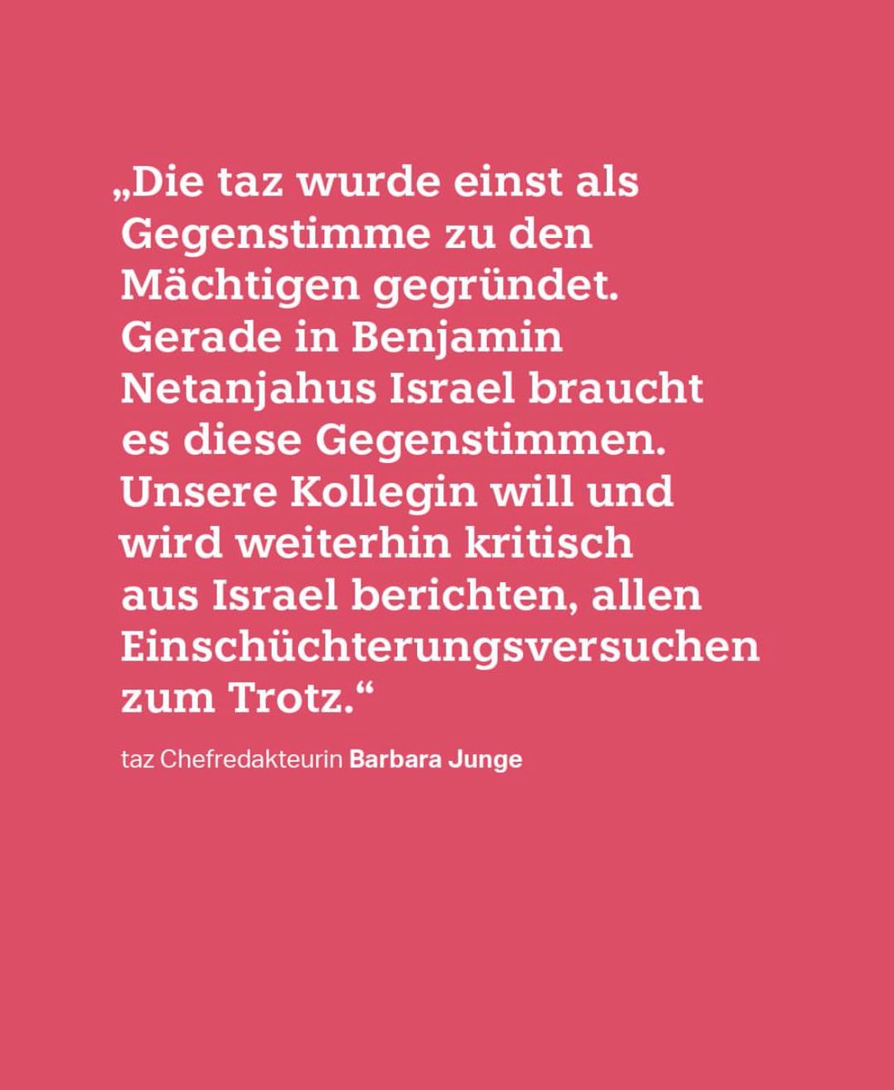 goerkemcetin's tweet image. Nachdem die taz als „Gegenstimme zu den Mächtigen“ immer wieder in Person von Nicholas Potter das zionistische Narrativ reproduziert hat, kriegt es die Pressefreiheit der einzigen Demokratie des nahen Osten zu spüren und will „weiterhin kritisch aus Israel berichten“. Weiterhin?