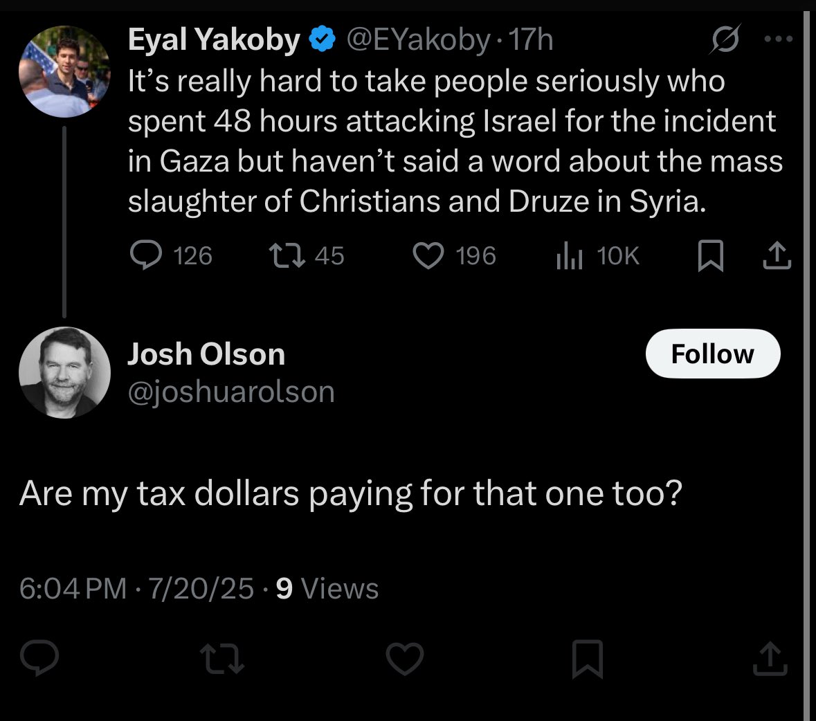 J_fassler's tweet image. I thought the whole point of speaking out against mass atrocities was that you care about humanity everywhere, not just your wallet.