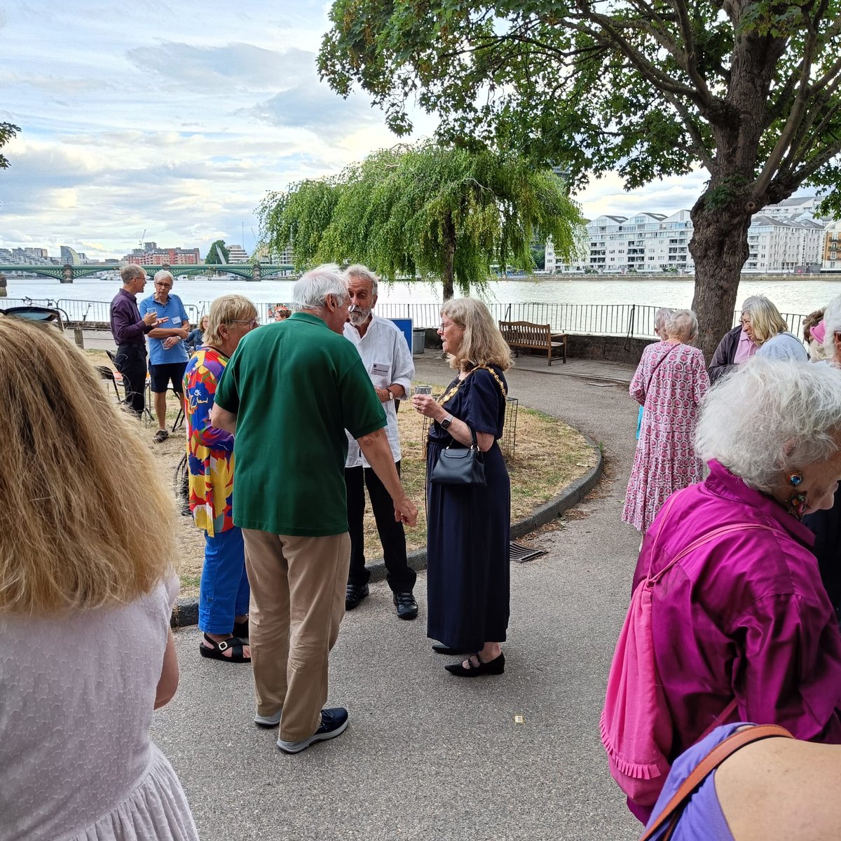 WandsworthMayor's tweet image. The Deputy Mayor attended the summer party of The Battersea Society in the grounds of St Mary's Church, meeting residents who have a shared interest in protecting the past, engaging in the present and helping shape a better future for Battersea.