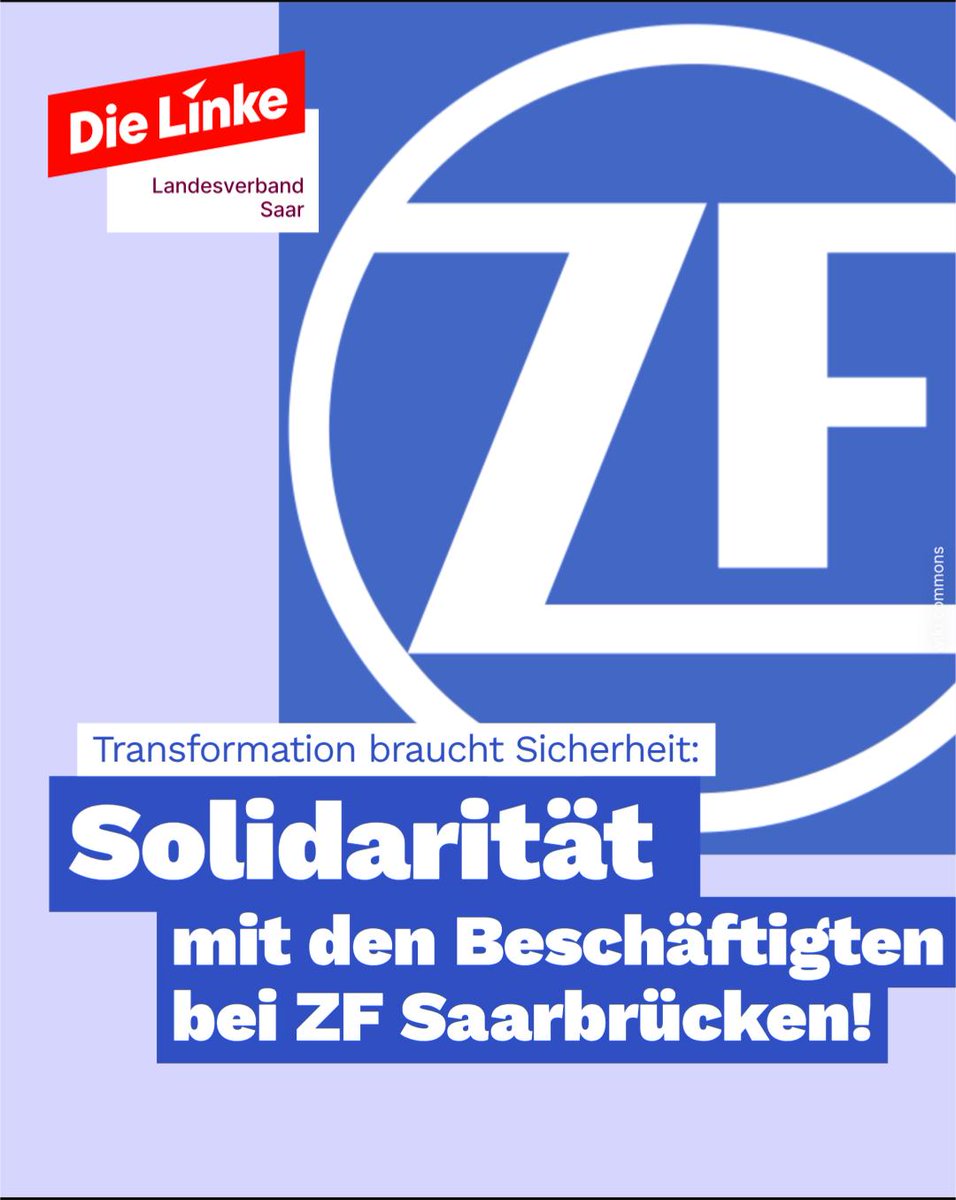 📍Beschäftigte unter Druck – Die Linke Saar zeigt Solidarität!  🗣️ „Die Beschäftigten bei ZF haben jahrelang gute Arbeit geleistet. Jetzt drohen ihnen erneut Kürzungen bis hin zu Jobverlust – das ist nicht hinnehmbar,“ erklärt Florian Spaniol, Landesvorsitzender der Linken Saar.