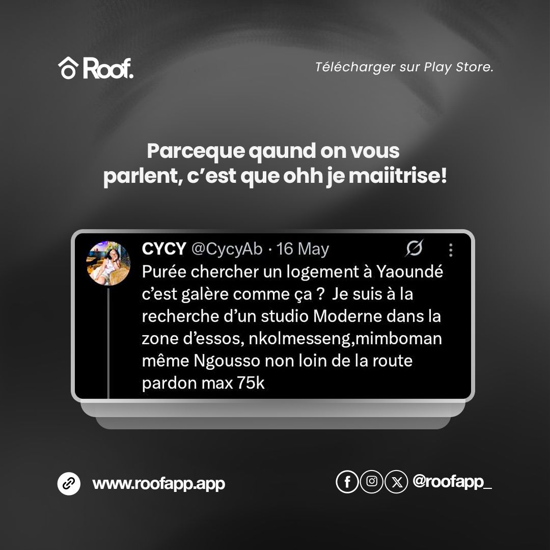 roofapp_'s tweet image. Hello @CycyAb, avez-vous trouvé votre un espace? #tech 
#plubliersurRoof
#hostonRoof