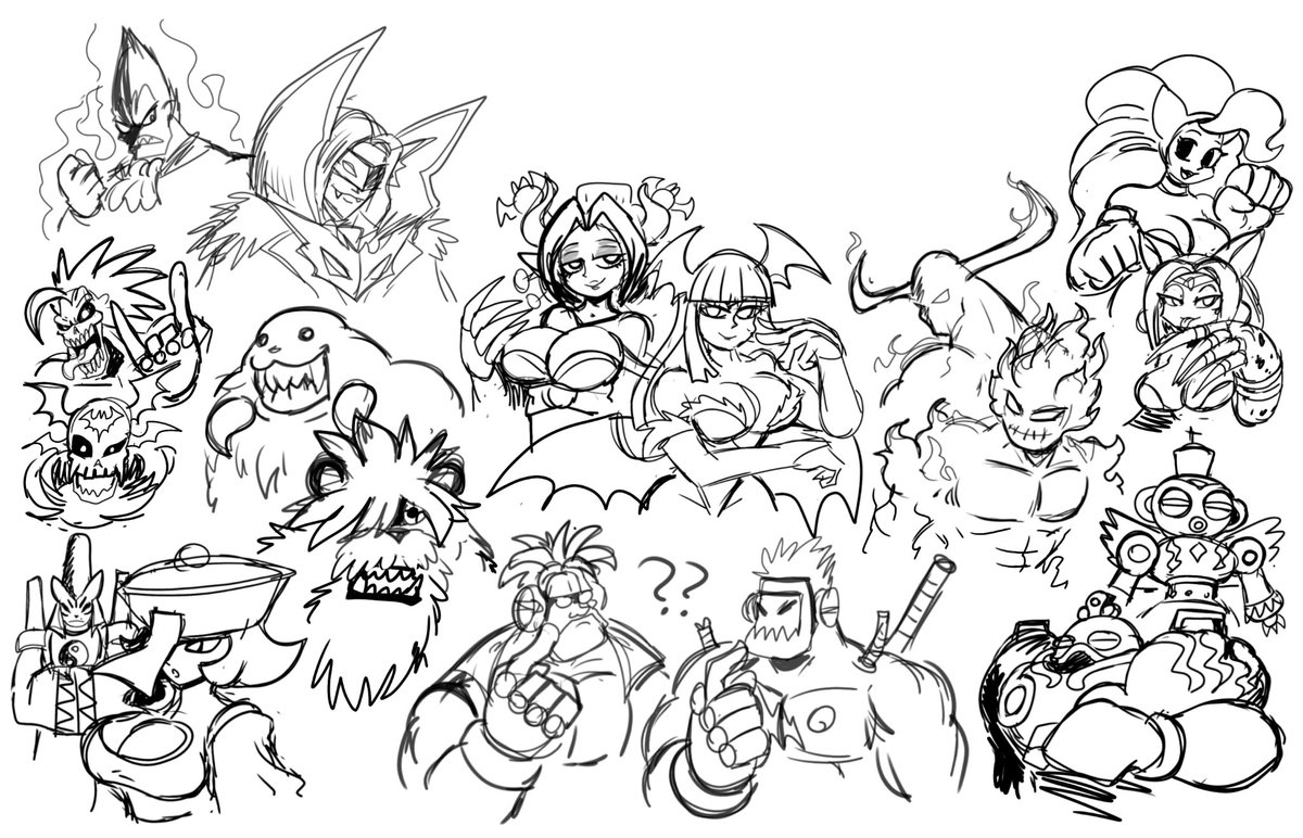 triblefive's tweet image. Ok, New try
Darkstalkers with similiar digimons