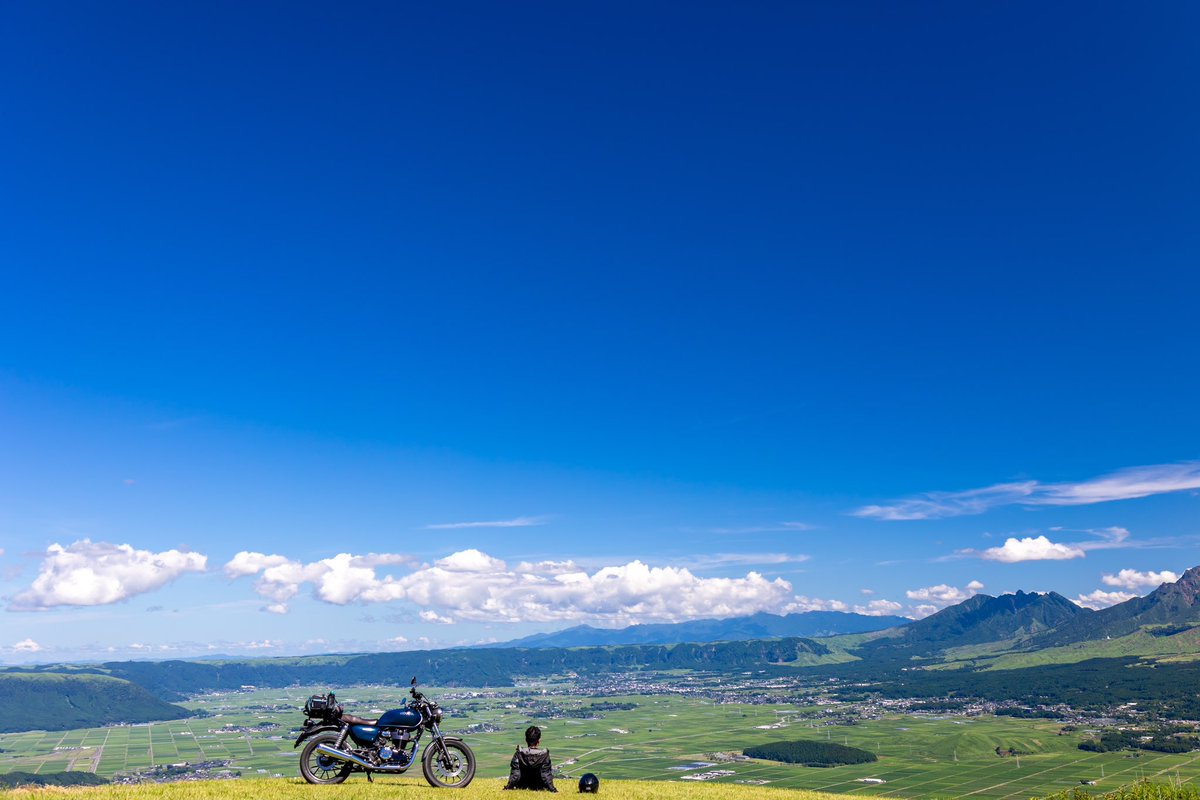 ChopperRyouta's tweet image. 阿蘇で夏してきた🎐
#バイクのある風景