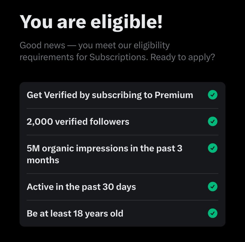eliana_jordan's tweet image. Just unlocked subscriptions on X.
Following the @levelsio playbook:
→ Priority replies from subscribers
→ Only subscribers can DM me
→ Not because I’m too important — just no time to filter through spam anymore
Might monetize the chaos. Or not.
Would you actually pay for…