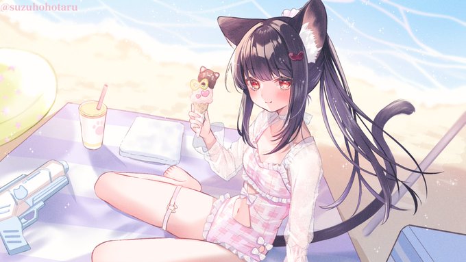 🍨🐈‍⬛ #海の日 