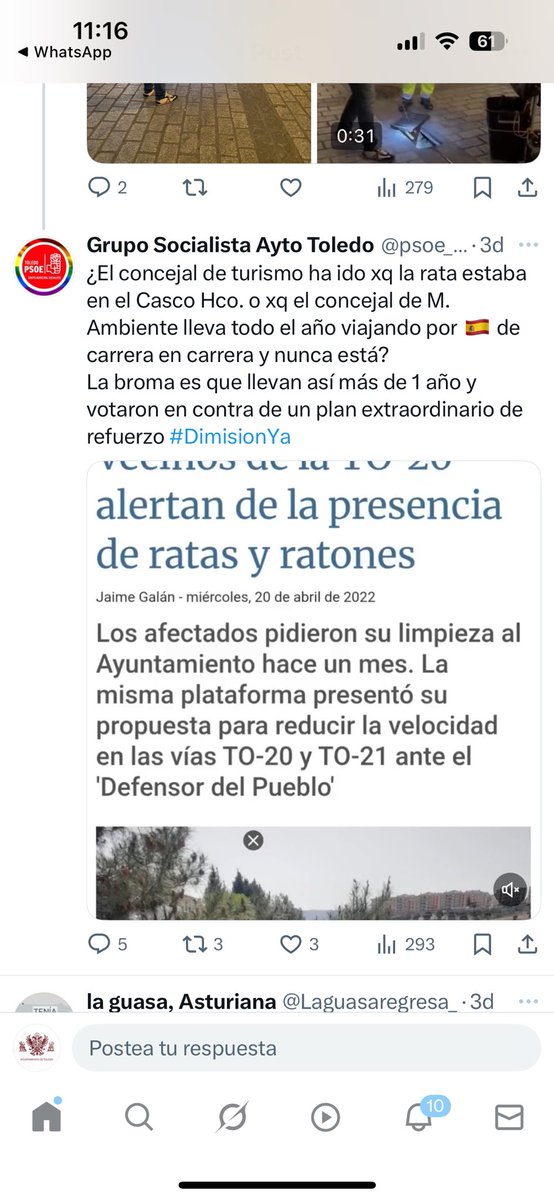 ToledoAyto's tweet image. ❌ El concejal de Medio Ambiente @rubenlozano76 exige al psoe que deje de alarmar con noticias e imágenes sobre plagas que son de su etapa de gobierno en el año 2022.
👉🏻 El Ayuntamiento de #Toledo actúa con diligencia en toda la red de saneamiento de la ciudad.