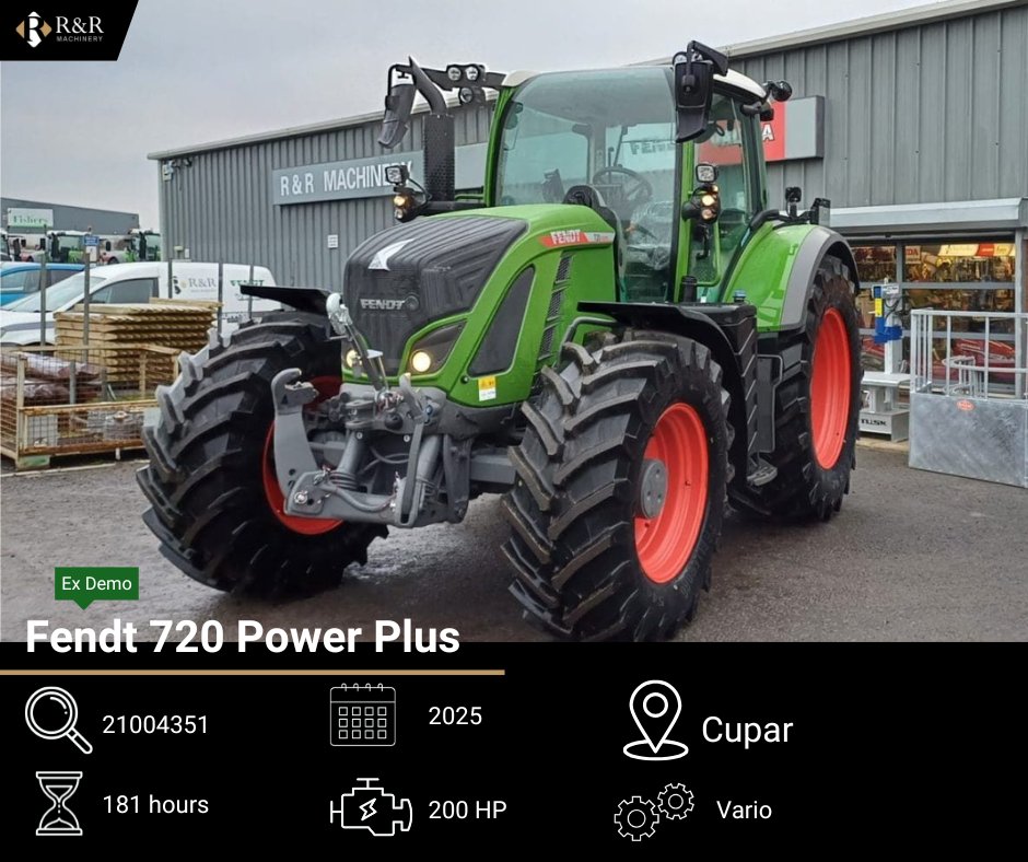 🚜 Machine of the Week: Fendt 720 Power Plus
✔️ 200 HP
✔️ Vario transmission
✔️ Spacious cab
✔️ ISOBUS &amp; guidance ready
Power, precision &amp; comfort — all in one. #Fendt720 #MachineOfTheWeek #FarmingTech#leadersdrivefendt