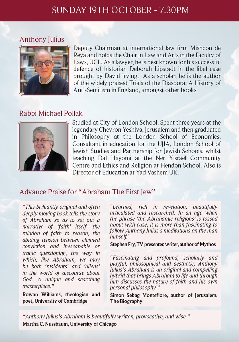 3/5 ... figure - #AnthonyJulius offers an account of the origins of a fundamental struggle within #Judaism between #scepticism and #faith, #critique and #affirmation, thinking for oneself and thinking under the direction of another ...