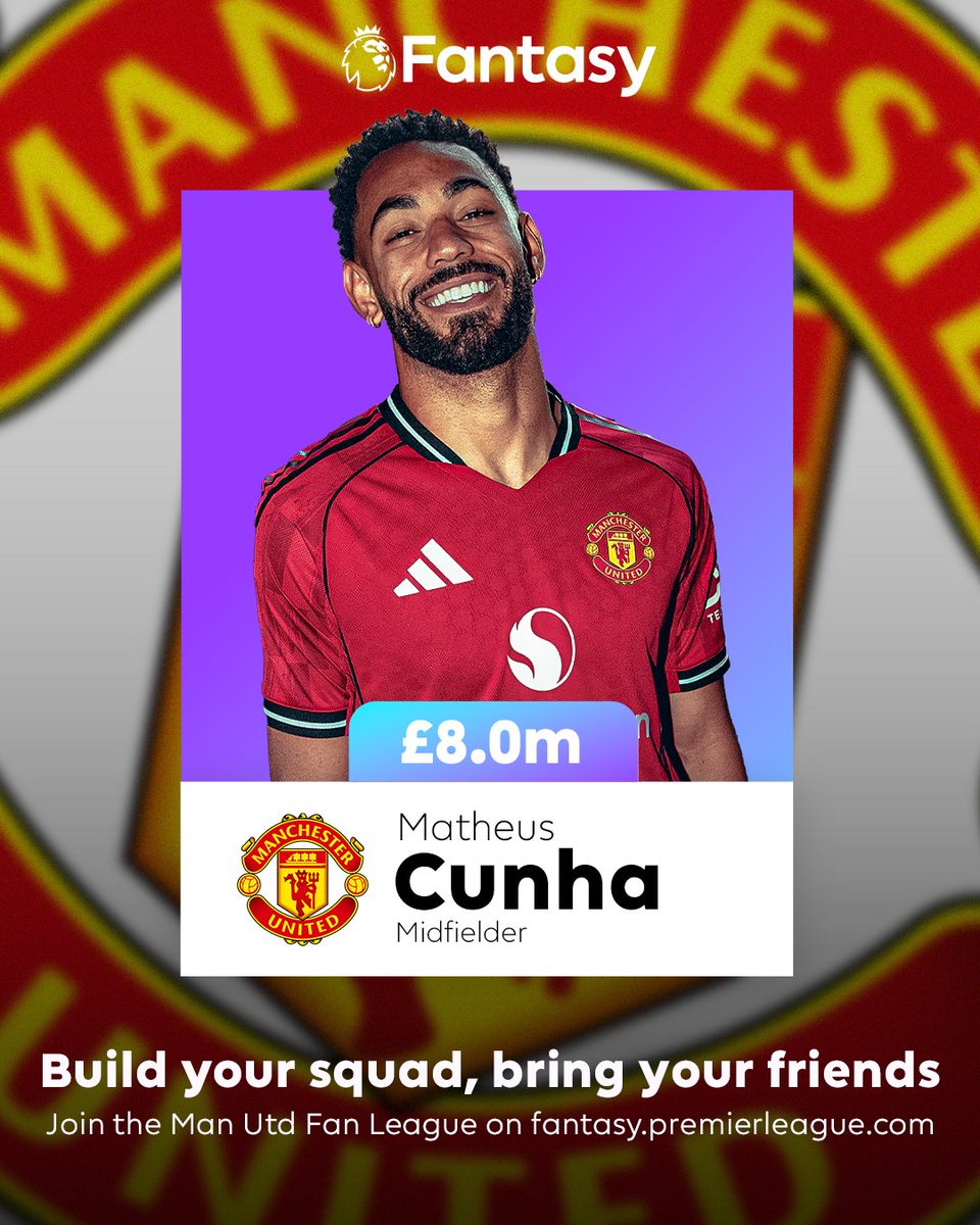 ManUtd's tweet image. New season ✅
New club ✅
New position ✅
Will Matheus be in your @OfficialFPL team this year? 🇧🇷
