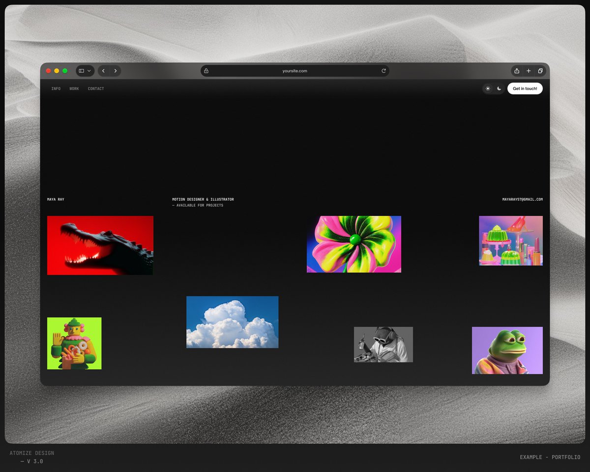akashtyagi027's tweet image. Portfolio Screen example —  @atomize_design