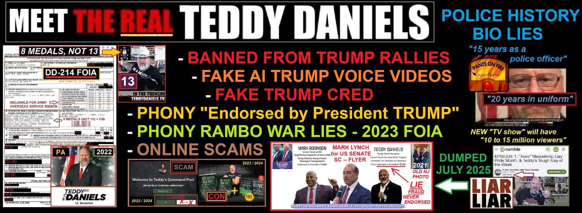 NEW group cover photo for The REAL Teddy Daniels
public FaceBook group.   Updated highlights,
applicable to any election involving Teddy Daniels,
that are easily visible and understandable
on any cellphone, a 1st.  
Link --->  facebook.com/groups/thereal…