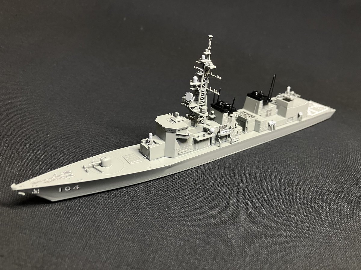 midori9A5FA9's tweet image. アオシマ ウォーターラインシリーズ 1/700 護衛艦きりさめ
完成ですわ〜〜〜!!
むらさめ型護衛艦の4番艦ですわ
むらさめと準同型艦のたかなみを作った気がするのですが、その頃より簡単に感じましたわ
気付かない内にレベルアップしてましたね!
#積みプラ崩し大会2025夏 #完成 #17個目