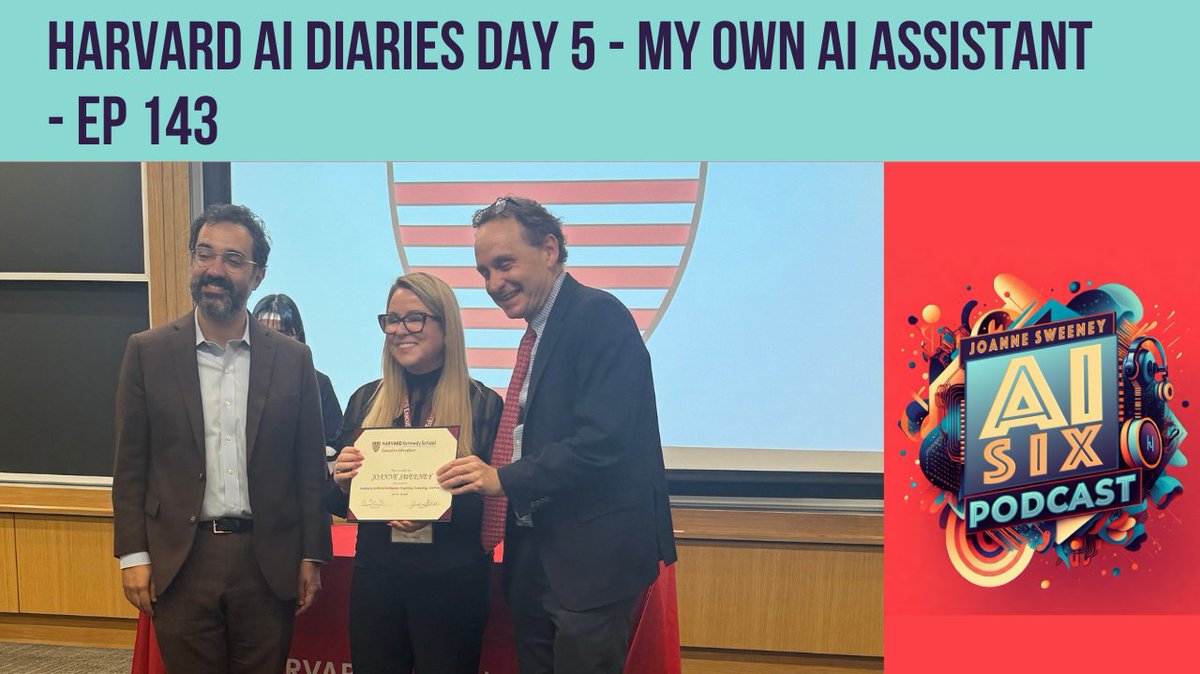 🎓 My final entry in the Harvard AI Diaries is now live  🎙️

I’ve wrapped an intense week at Harvard Kennedy School, presenting my AI Political Comms Assistant.

Listen on your favourite podcast platform or here: publicsectormarketingpros.com/harvard-ai-dia…

#Harvard #AILeadership