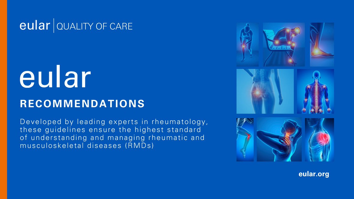eular_org's tweet image. 📖 Dive into the latest #EULAR Recommendations and stay at the forefront of #Rheumatology!
The EULAR committees regularly establish and publish recommendations for the treatment of various rheumatic disorders.
🔗 Learn more: pulse.ly/bebfipb0gs
#Healthcare #PatientCare