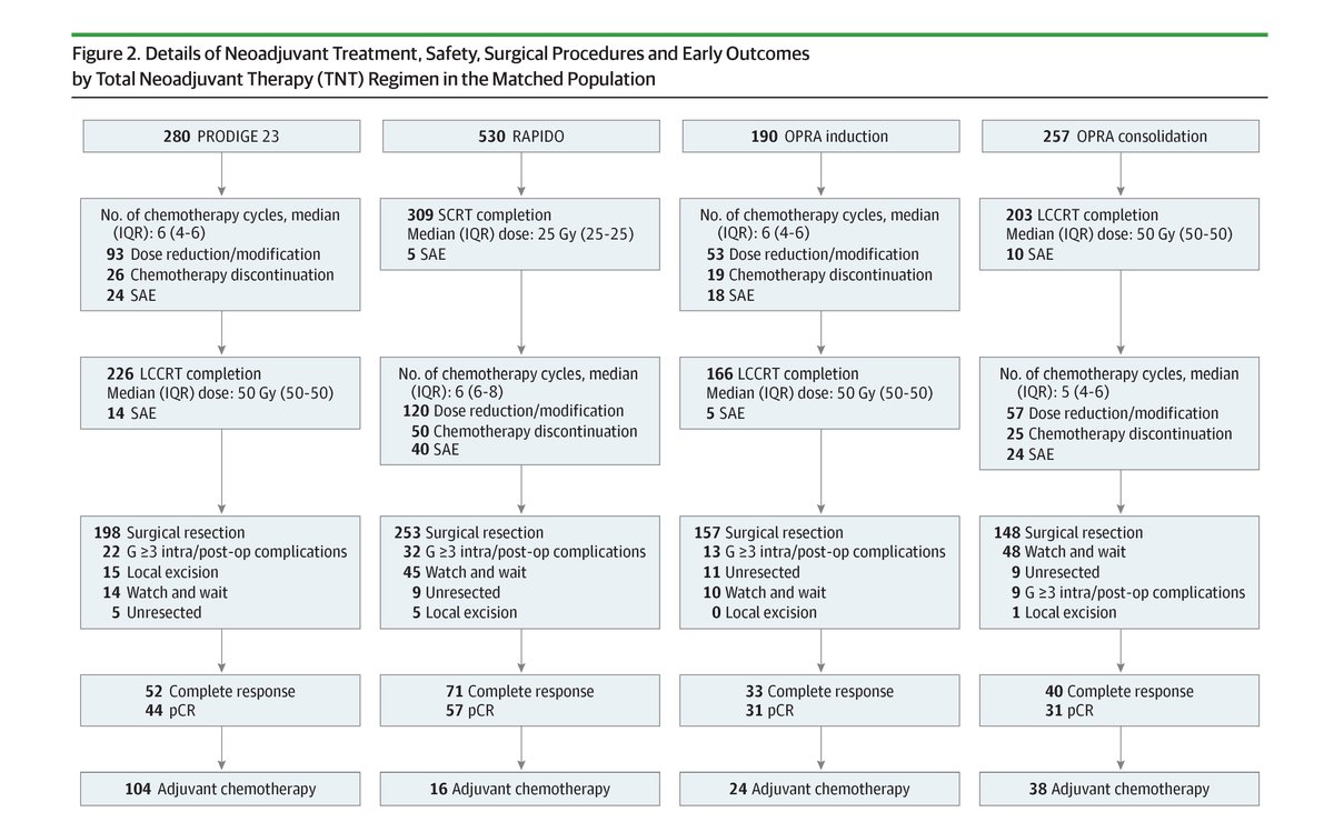 JAMAOnc's tweet image. Most viewed this week from @JAMAOnc:
Total neoadjuvant therapy (TNT) for stage II/III rectal cancer, despite variations in regimen choice, showed efficacy outcomes in routine clinical practice consistent with clinical trials.
ja.ma/3TMQ4eI