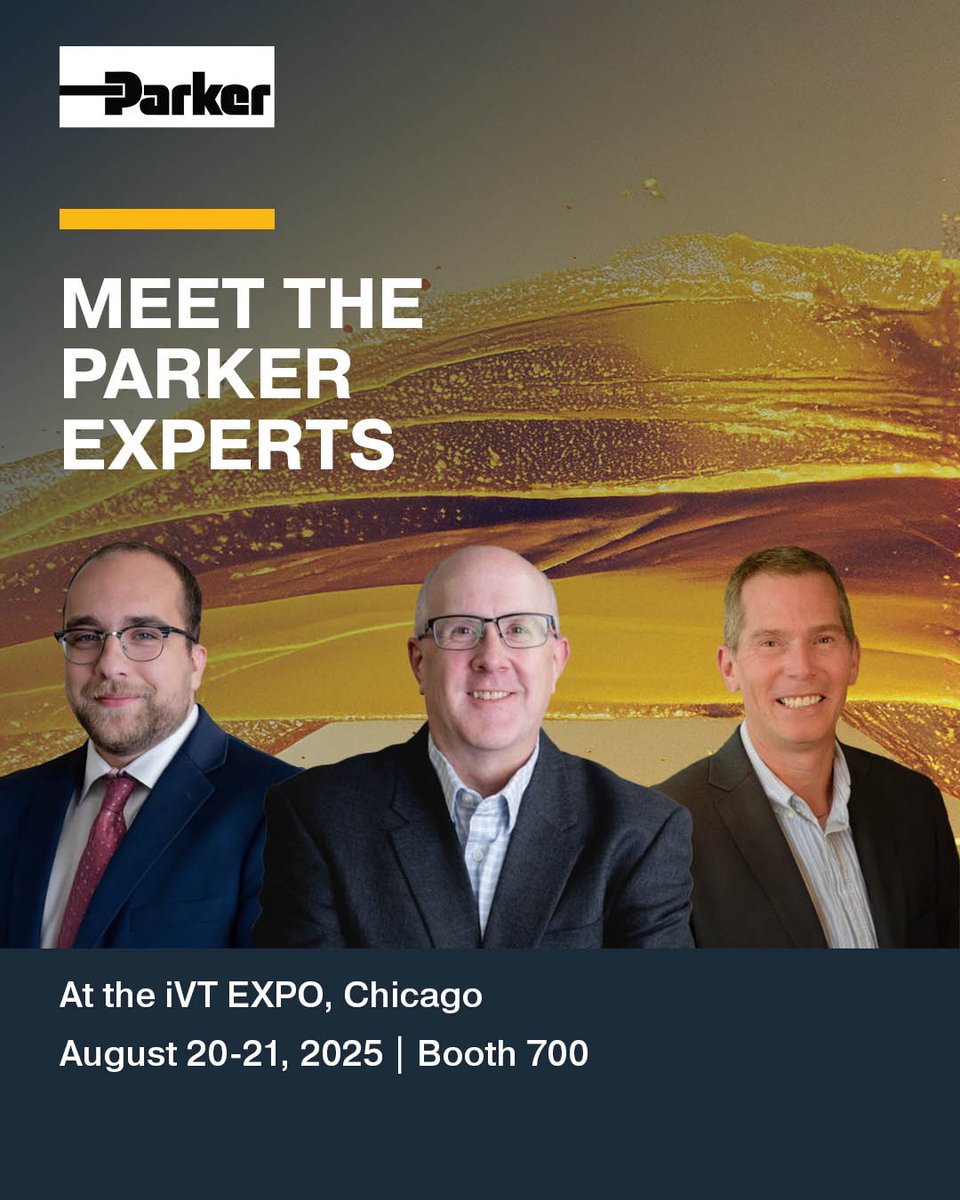 Meet Parker’s experts at iVT Expo, Chicago! Discover electrification insights and future-ready off-highway solutions. prker.co/3HTEX0x

#iVTExpo #Electrification #OffRoadMachinery