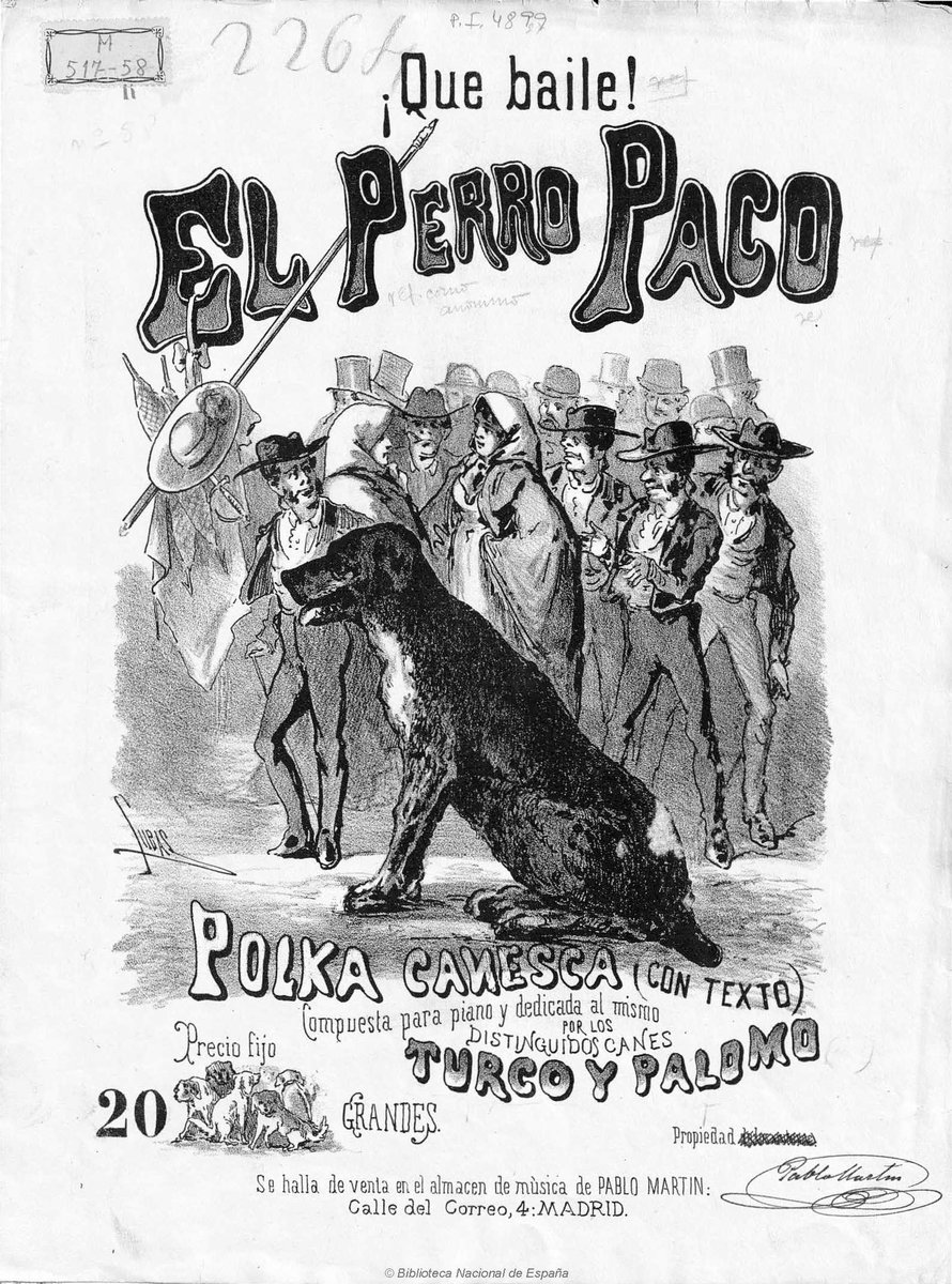 Qué mejor manera de celebrar el #DíaMundialdelPerro que abordando la figura del #PerroPaco, el can más famoso de finales del s. XIX. Debido al aprecio que le tenían miembros de la alta sociedad, fue un habitual de las noticias sensacionalistas de la época.
bdh-rd.bne.es/viewer.vm?id=0…