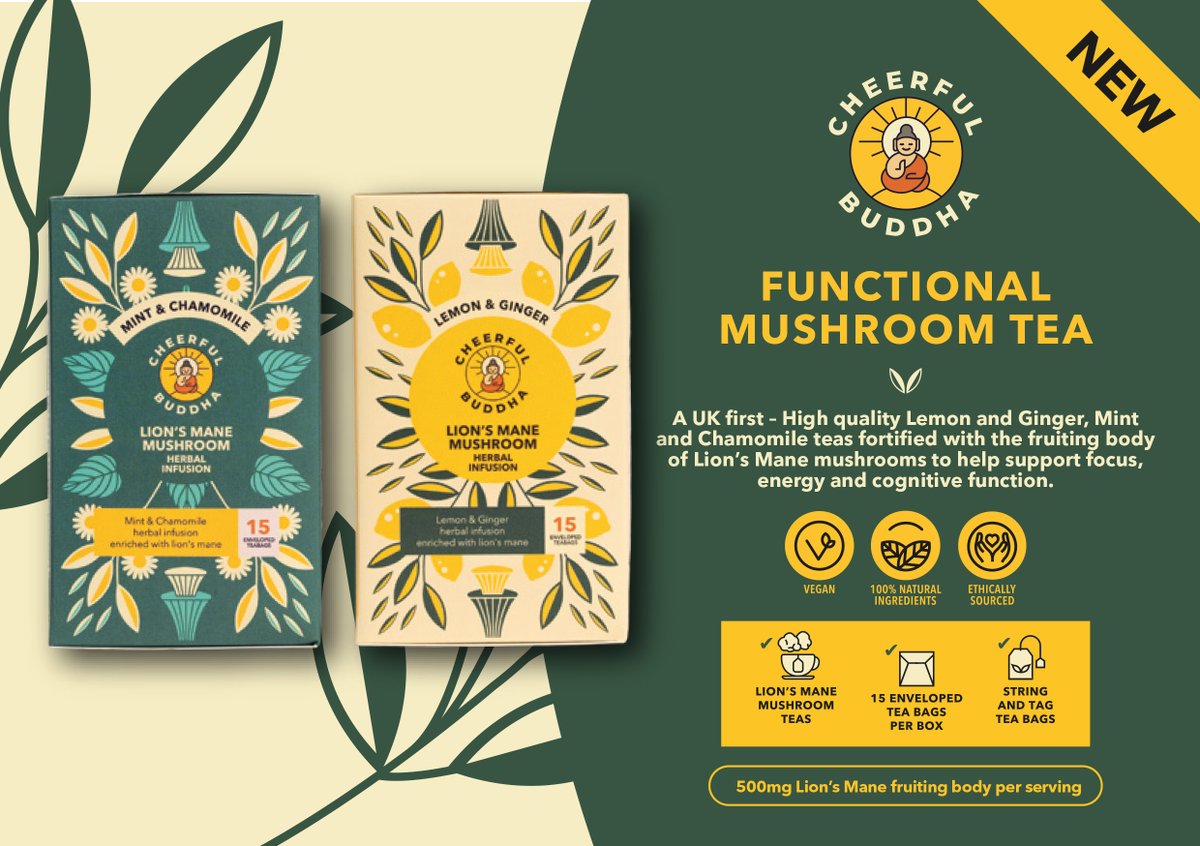 CLFDistribution's tweet image. New in stock! Cheerful Buddha Functional Mushroom Tea! 🍄☕
A soothing blend of wellness and flavour, now available at CLF.

#CheerfulBuddha #FunctionalMushrooms #MushroomTea #AdaptogenicBlend #B2BWellness #HealthFoodRetail #CLFDistribution #NewAtCLF