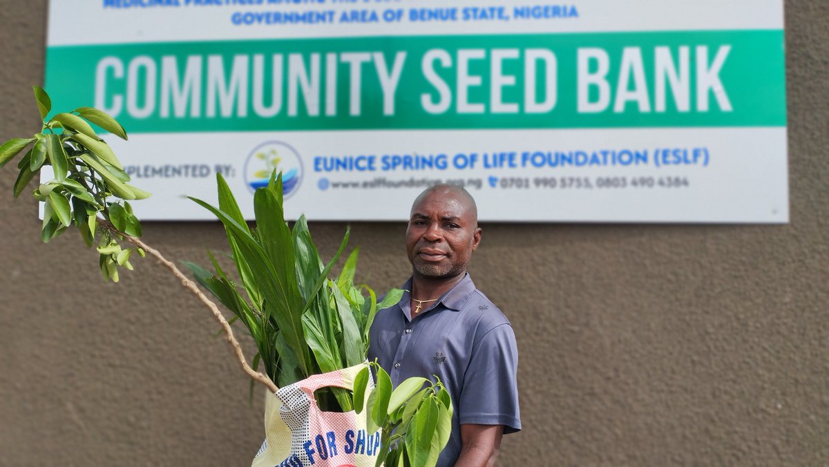 Small Grants Programme (@gef_sgp) on Twitter photo We're proud to partner with <a href="/ESLFfoundation/">Eunice Spring of Life Foundation_ESLF</a>. They've just planted 1,000 trees in Kwande Local Government Area of Benue State, Nigeria.
Addressing biodiversity loss and promoting sustainable traditional medicinal practices #ForPeopleForPlanet: ow.ly/hztb50WferV We're proud to partner with <a href="/ESLFfoundation/">Eunice Spring of Life Foundation_ESLF</a>. They've just planted 1,000 trees in Kwande Local Government Area of Benue State, Nigeria.
Addressing biodiversity loss and promoting sustainable traditional medicinal practices #ForPeopleForPlanet: ow.ly/hztb50WferV