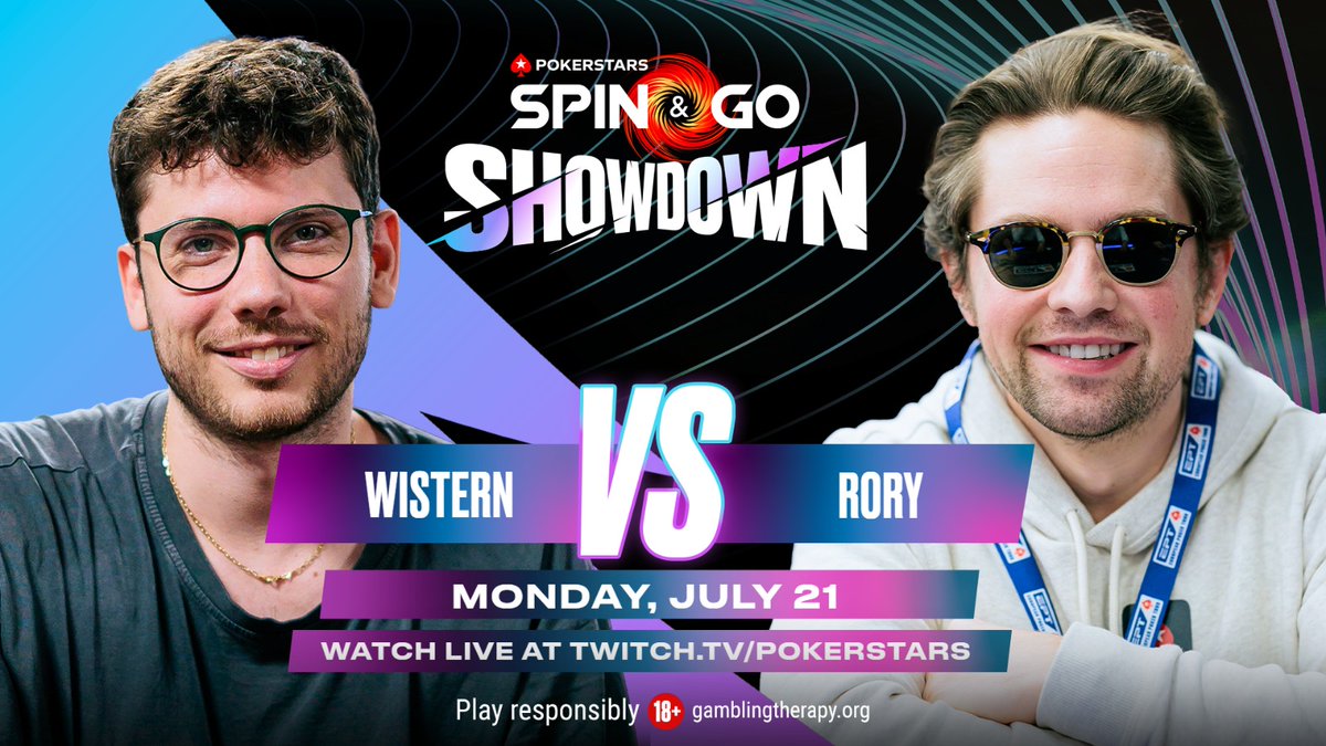 Nicholas Walsh (@nickwalshtv) on Twitter photo ⚡️ Spin & Go Showdown⚡️
Episode #20: <a href="/PokerStars/">PokerStars</a> ambassadors are back at it!
Today's Double Match Up: <a href="/WisternJL/">Wistern</a> vs <a href="/Chelsearory/">Rory Jennings 🍊🦩</a>
When: 14:00 UK
Watch: twitch.tv/pokerstars ⚡️ Spin & Go Showdown⚡️
Episode #20: <a href="/PokerStars/">PokerStars</a> ambassadors are back at it!
Today's Double Match Up: <a href="/WisternJL/">Wistern</a> vs <a href="/Chelsearory/">Rory Jennings 🍊🦩</a>
When: 14:00 UK
Watch: twitch.tv/pokerstars