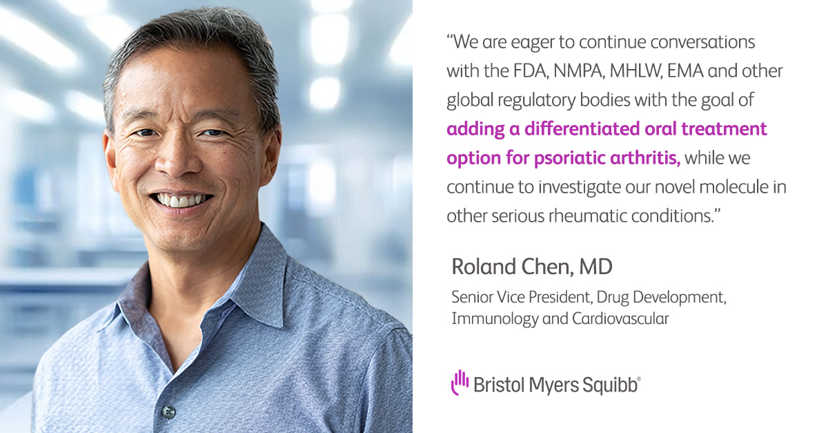 #MEDIA: Today, we announced a major milestone regarding applications for our investigational medicine for the treatment of adults with active psoriatic arthritis that were submitted in the U.S., China, Japan and European Union. Read more: bit.ly/45dOgBJ