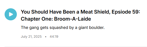 lucasjmaxwell's tweet image. A brand new episode of our #dungeonsanddragons podcast is up!
Listen here!
meatshield.buzzsprout.com/1838355/episod… #dnd #ttrpg #ttrpgcommunity #dnd5e