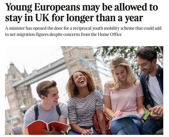 JamesMacCleary's tweet image. So many young people have lost opportunities they never chose to give up.

A proper youth mobility scheme can put that right-restoring the freedom to study, travel and thrive across Europe.

Labour must show ambition–not water things down to appease Nigel Farage.
@BestForBritain