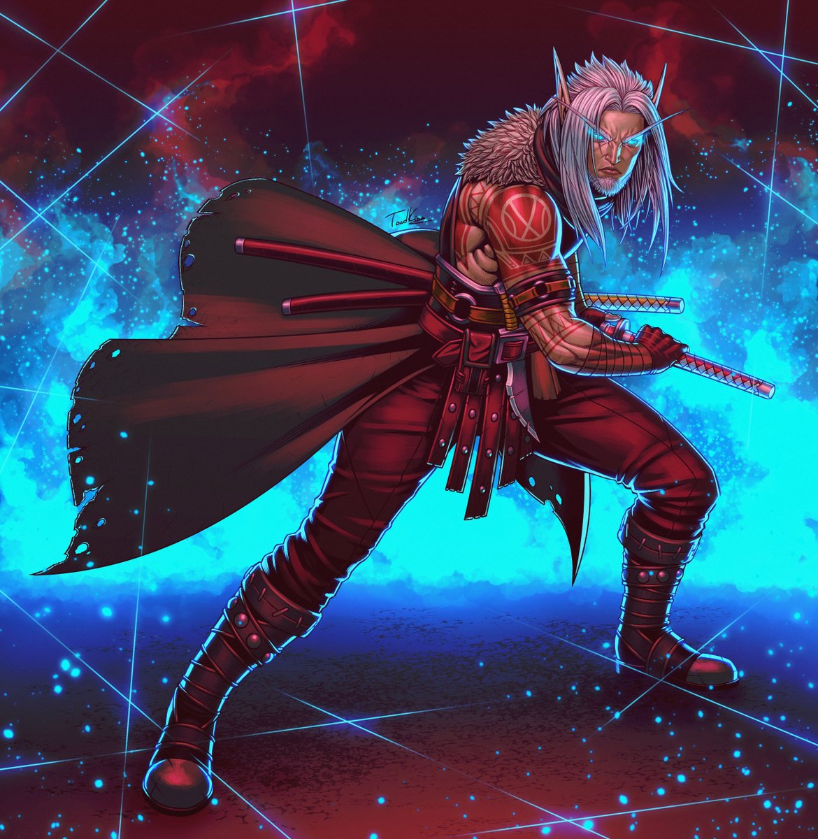 DamnToadKing's tweet image. The storm that is approaching🌩️😎
Vyn Moonsorrow commission artwork for @Vynnivanilla
Thank you💙
#commissionart #artshare #fantasyart #warcraftart #warcraft