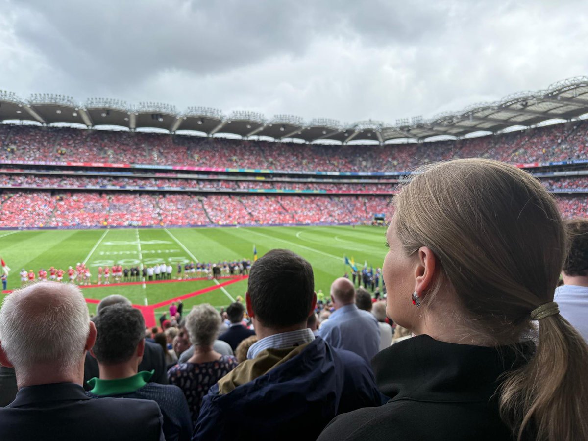 On Sunday, Ambassador Taylor experienced the All-Ireland men’s Hurling finals and was impressed by the skill, strength and passion of the players going for All-Ireland glory!

Well done to <a href="/TipperaryGAA/">Tipperary GAA</a> on becoming the 2025 champions and commiserations to <a href="/OfficialCorkGAA/">Cork GAA</a> on a