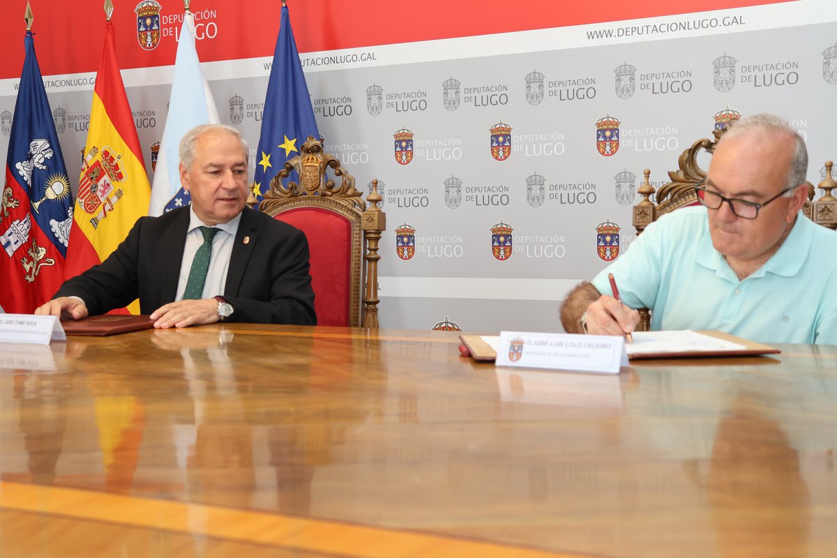 Deputación de Lugo (@depulugo) on Twitter photo 🔴A <a href="/depulugo/">Deputación de Lugo</a> colabora con <a href="/FedCogami_Lugo/">Fed Cogami-Lugo</a> para facilitar a inclusión laboral das persoas con discapacidade na #Ulloa.
✍🏻 O Presidente asinou co responsable da entidade o acordo ao que achega 35.000€ para impulsar un obradoiro prelaboral na comarca.
👉🏻 deputacionlugo.gal/es/node/8313 🔴A <a href="/depulugo/">Deputación de Lugo</a> colabora con <a href="/FedCogami_Lugo/">Fed Cogami-Lugo</a> para facilitar a inclusión laboral das persoas con discapacidade na #Ulloa.
✍🏻 O Presidente asinou co responsable da entidade o acordo ao que achega 35.000€ para impulsar un obradoiro prelaboral na comarca.
👉🏻 deputacionlugo.gal/es/node/8313