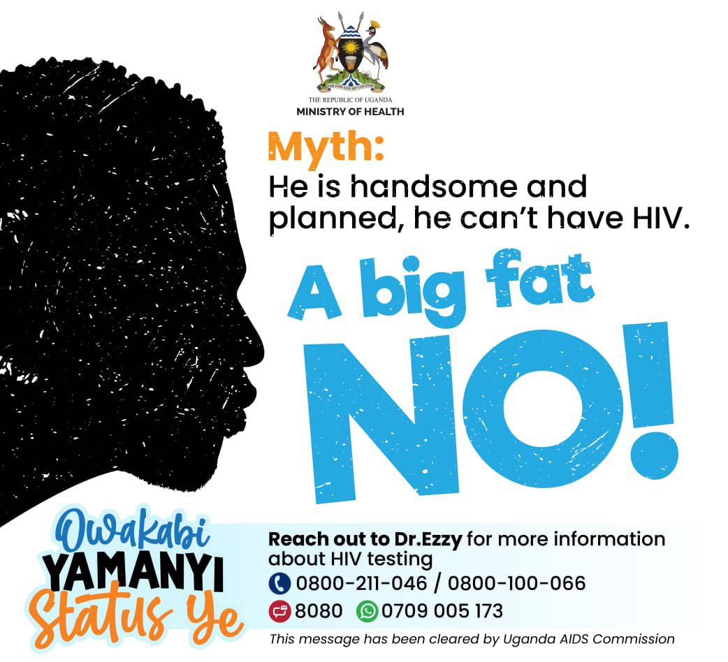 aidscommission's tweet image. This weather is weathering, but avoid catching feelings during this time. Put on a sweater if you feel cold.
Planning for weather for two could put you at risk of HIV infection.
Remember only an HIV test can confirm one’s status.
#EndAIDS2030Ug