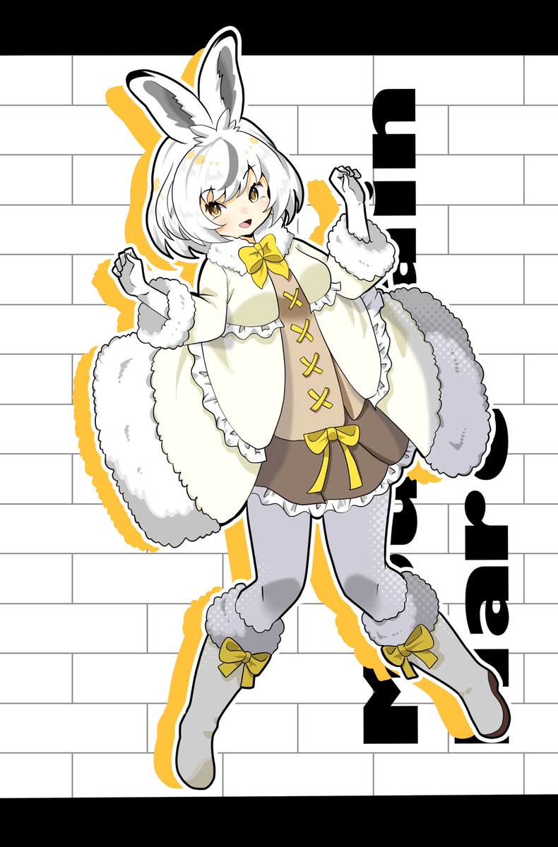 FlareWhite's tweet image. 怠くてしゃーねえな
絵描きすぎて凝ってるのか

#けものフレンズ　#エゾユキウサギ