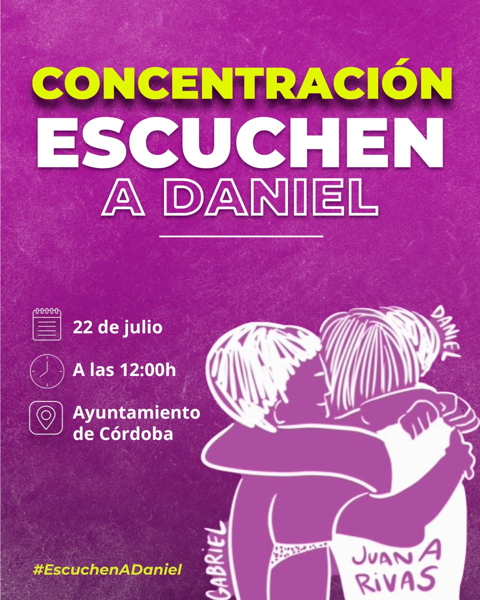 🟪  Desde el PCA e IUCA nos movilizamos para evitar lo que no solo es injusto, sino que pone en riesgo la vida de Daniel, el hijo de #JuanaRivas.

Es imprescindible que los jueces #EscuchenADaniel .