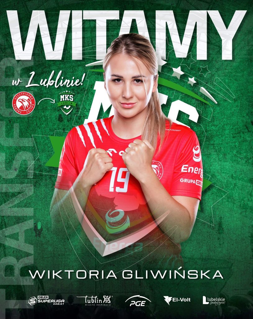 Jak już wiecie nasze zawodniczki wróciły do treningów w rozszerzonym składzie!

Przedstawiamy Wam ostatni element układanki na sezon 2025/2026.
Do PGE MKS-u El-Volt Lublin dołączyła Wiktoria Gliwińska 💪

<a href="/Miasto_Lublin/">Lublin</a> 
<a href="/UMWL_Lublin/">Urząd Marszałkowski Województwa Lubelskiego</a> 
Lublin - Miasto Sportu
El-Volt
<a href="/Grupa_PGE/">PGE Polska Grupa Energetyczna</a>