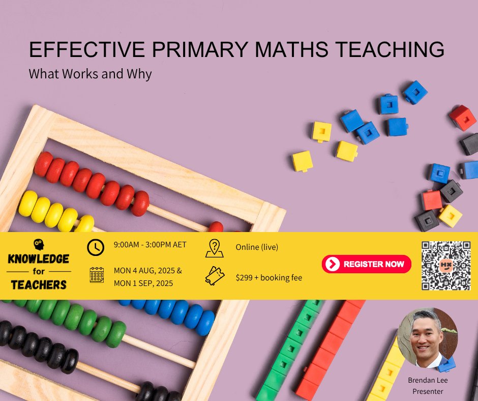 learnwithmrlee's tweet image. Less than 2 weeks to go and only a few spots left in my upcoming course. If you’ve ever walked out of a maths lesson thinking, “I’m not sure that landed,” this course is for you!
Effective Primary Maths Teaching is two days (live and online) where I walk through the frameworks,…