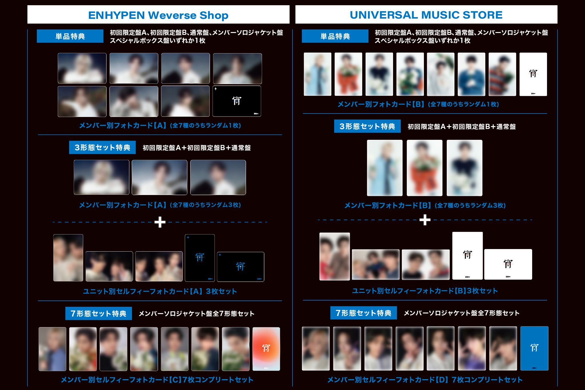 ENHYPEN 宵 weverse 7形態セット 7種コンプ 宵 -YOI- [メンバーソロ