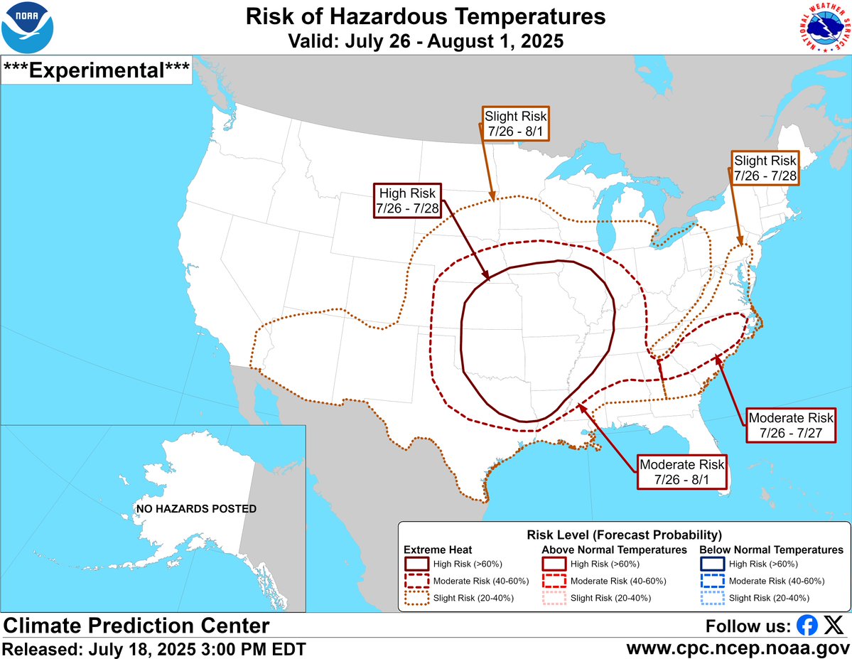 MaxVelocityWX's tweet image. DANGEROUS HEATWAVE is coming to the United States over the next week or two, with many places reaching 100-110°F, and some feel like temperatures could be as high as 120°F!