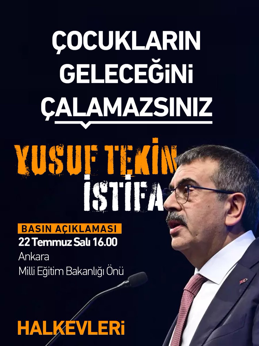 📢 Basın Açıklaması: Çocukların Geleceğini Çalamazsınız! 

📍 Ankara Milli Eğitim Bakanlığı önü
🗓 22 Temmuz Salı
🕖 16.00

LGS Skandalı Buzdağının Görünen Kısmı: Çocukların Geleceğinin Çökmüş Eğitim Sisteminin Altında Kalmasına İzin Vermeyeceğiz! Yusuf Tekin istifa!